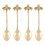 Sippin' Pretty R0224 Gold Bee Spoons - Set of 4