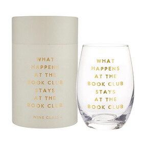 Sippin' Pretty Stemless Wine Glass - What Happens at the Book Club Stays at the Book Club