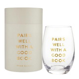 Sippin' Pretty Stemless Wine Glass - Pairs Well with A Good Book