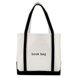 PURE Design R0239 Medium Luxe Canvas Tote - Book Club