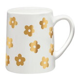 Sippin' Pretty Artisan Tapered Mug - Gold Foil Flower