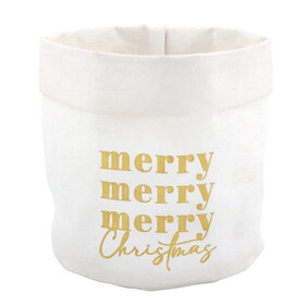 Holiday Washable Paper Pouches - Small - Merry Christmas