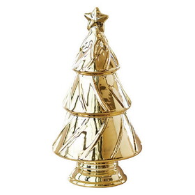 Holiday Gold Ceramic Christmas Tree