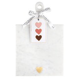 Holiday Marble Serving Board with Handle - Heart