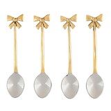 Holiday R0318 Gold Bow Spoons - Set of 4