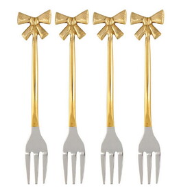 Holiday R0319 Gold Bow Forks - Set of 4