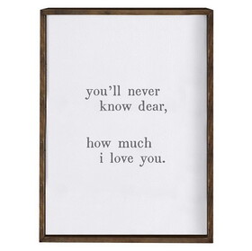 Face to Face Wood Sign - You&#x27;ll Never Know Dear