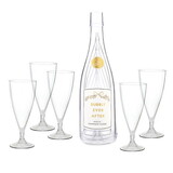 Wedding Acrylic Champagne Bottle + Glasses - Bubbly Ever After