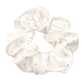 Bella Large Diamond Ornament Satin Rhinestone Scrunchie