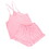 Bella R0744 Cami + Velvet Ruffled Short - Pink
