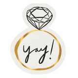 Wedding Die-Cut Cocktail Napkin - Yay!