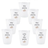 Wedding Frost Cups - Wife of the Party - Set of 8