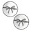 PURE Design R0943 Black Bow Appetizer Plates - Set of 4