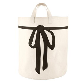 PURE Design R0948 Large Canvas Storage Tote - Bow