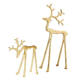 Holiday Gold Iron Deers - Set of 2