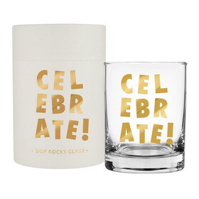 Sips DOF Rocks Glass - Celebrate
