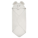 Stephan Baby Hooded Towel - Elephant Grey