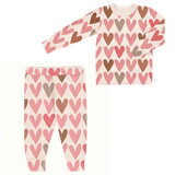 Stephan Baby R1437 Two-Piece PJ Set - Hearts