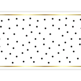 Slant R1670 Foil Table Runner - Black Polka Dot