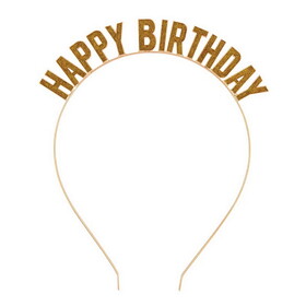 Slant Headband - Happy Birthday