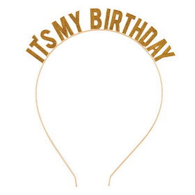 Slant Headband - It&#x27;s My Birthday
