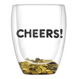 Slant R1696 Double-Wall Stemless Wine Glass - Cheers!