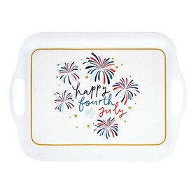 Slant Bamboo Tray - 4th of July