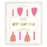 Slant Acrylic Stir Sticks - Tulips