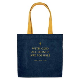 Heartfelt R1897 Tote - All Things Are Possible (Bible Bag)