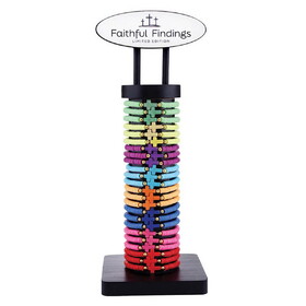 Kingdom Jewelry R1953 Ceramic Elastic Bracelets Filled Display (24 pcs)