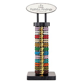 Kingdom Jewelry R1954 Woven Tie Bracelets Filled Display (24 pcs)