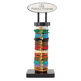 Kingdom Jewelry R1955 Multi - Strap Woven Bracelets Filled Display (24 pcs)