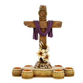 Avalon Gallery R2052 Lent Cross Candleholder