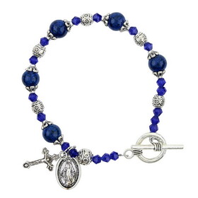 Creed R2120 Sapphire Madonna del Parto Rosary Bracelet