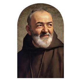 Gerffert R2158 Saint Padre Pio Arched Plaque 8"