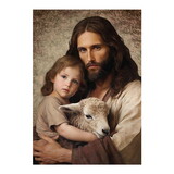 Gerffert R2163 Christ the Good Shepherd Wood Plaque 5"