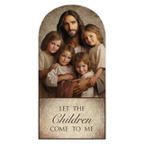 Gerffert R2174 Let the Children Come to Me Arched Plaque 10"