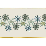 Holiday R5124 Paper Table Runner - Blue Snowflakes