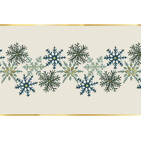 Holiday R5124 Paper Table Runner - Blue Snowflakes