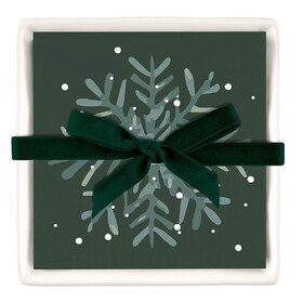 Holiday R5135 Ceramic Napkin Tray + Napkins - Snowflake