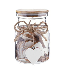 Holiday R5198 Enamel + Wood Heart Ornaments