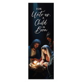 Celebration Banners R5353 Holy Family For Unto Us a Child is Born X-Stand Banner