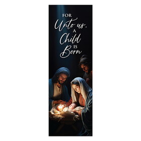 Celebration Banners R5353 Holy Family For Unto Us a Child is Born X-Stand Banner