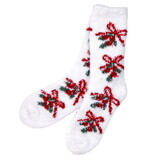 Bella R5427 Cozy Socks in Ornament - White + Mistletoe