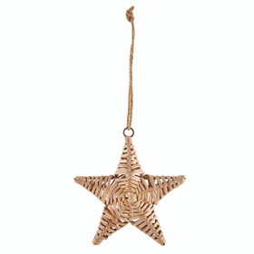 PURE Design R5532 Wicker Star Ornament - Natural