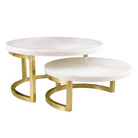 Tablesugar R5606 Marble Nesting Trays - Gold