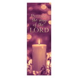 Celebration Banners R6453 Candle Prepare the Way of the Lord Banner