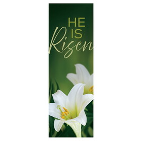 Celebration Banners R6471 He Is Risen Banner - Lily
