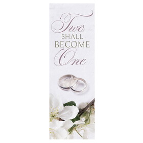 Celebration Banners R6476 Two Shall Become One Silver Banner