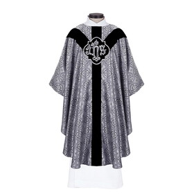 RJ Toomey R6481 Black/Silver Damascene Chasuble